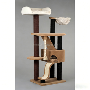 YOUME Grande tour d'ameublement pour animaux de compagnie, design classique OEM ODM, <span class=keywords><strong>avec</strong></span> hamac et poteaux en sisal pour chats de grande race comme le Maine Coon, Kratzbaum - Product Image 6