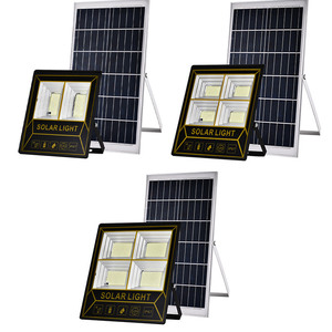 ไฟสปอร์ตไลท์ LED พลังงานแสงอาทิตย์ 300W 6000K แสงเดย์ไลท์ IP66 ตัวเรือน ABS พร้อมรีโมทคอนโทรล มุมลำแสง 120 องศา ติดตั้งบนพื้นผิว สำหรับสวน - Product Image 4