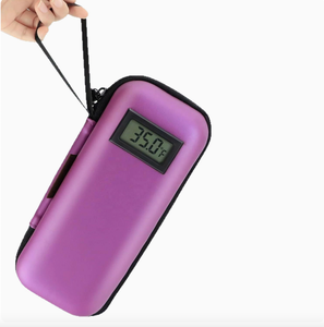 Petite boîte de rangement portable pour médicaments avec affichage numérique de la température, étui isotherme pour insuline, coque rigide en EVA avec blocs réfrigérants - Product Image 3