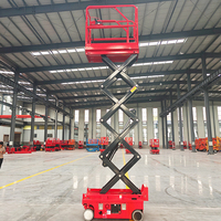 Plateforme élévatrice à ciseaux en acier électrique 3,9 m 100 kg certifiée CE, mini plateforme de travail en hauteur pour le chargement en entrepôt