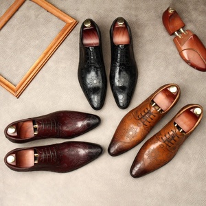 Zapatos Oxford de Otoño para Hombre, Tallados a Mano, Diseño de Alta Calidad, Casuales de Negocios, de Cuero, que Aumentan la Estatura, Impermeables - Product Image 1