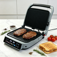 Presse à panini multifonctionnelle 7-en-1 pour usage domestique, grill électrique d'intérieur avec écran tactile couleur, température réglable, minuterie