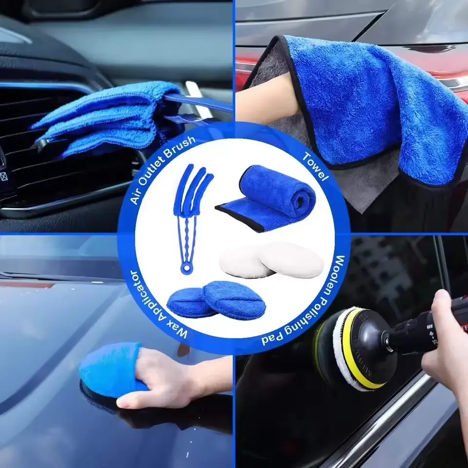 Qualité supérieure 26 pièces automobile entretien et nettoyages de voiture ensemble de brosses de détail ensemble de brosses de lavage automatique pour perceuse outils de nettoyage de voiture