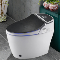 WC intelligent contemporain de style occidental pour salle de bain, toilettes allongées intelligentes avec télécommande, drainage en P/S