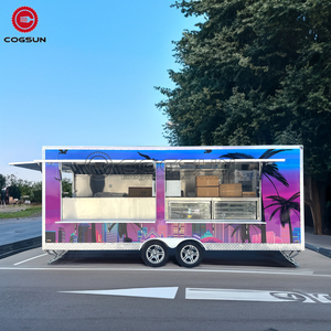 Remolque de cocina móvil multifuncional Cogsun con ventana de concesión para remolque de comida Sushi Burrito <span class=keywords><strong>y</strong></span> Taco - Product Image 3