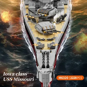 Kit de construction de navire de guerre USS <span class=keywords><strong>Missouri</strong></span> de 2228 pièces - Grand modèle de navire de guerre pour adultes, jouet de construction en plastique M6320 - Product Image 2