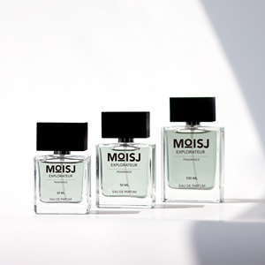 Chai nước hoa thủy tinh vuông dẹt <span class=keywords><strong>30ml</strong></span> chất lượng cao, có thể nạp lại, nắp đen mờ - Product Image 6