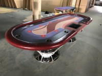 Table de poker de luxe Texas Hold'em de haute qualité pour 10 personnes Table de poker avec porte-gobelet à prix réduit