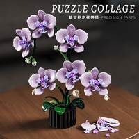 13115 619pcs Bunga MOC Puzzle Partikel Aksesoris Batu Bata Set Blok Bangunan Rakitan Figur Mainan Anak Hadiah