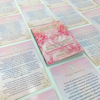 Yeni başlayanlar için rehber ile özel ciltli saklama kutusu kağıt Tarot kartları