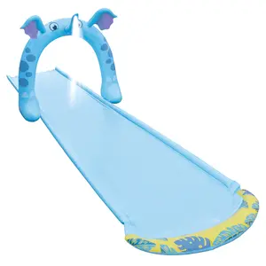 D04大象喷雾滑梯草滑块吉龙太阳俱乐部喷泉垫游戏垫手提包后院滑梯充气儿童滑梯
