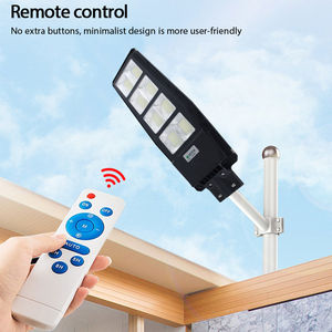 Haute luminosité 1200LM IP65 étanche extérieur lampadaire solaire 100W 200W 300W 7000-7500K haute qualité LED ABS corps à distance - Product Image 4