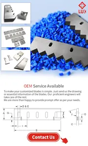 プラスチックリサイクル産業機械シングルシャフトシュレッダー固定ナイフブレード