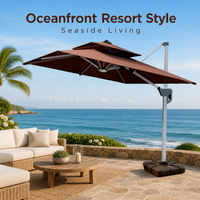 Vente directe d'usine, parasol extérieur moderne en aluminium imperméable et écologique pour restaurant, jardin, villa, hôtel, parc, cour