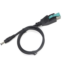 Cable de alimentación USB personalizado de fábrica, 12V/24V a DC 5,5x2,1 o 5,5x2,5 DC, cable de alimentación pos