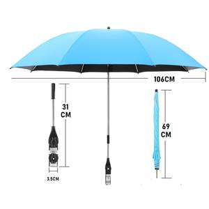 مظلة مخصصة UV50 + شمسية للحماية من الشمس 8K تحكم يدوي بمشبك عالمي قابل للتعديل لصيد الأسماك - Product Image 3