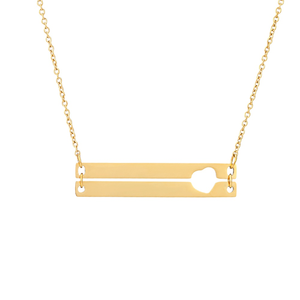 Collar Rectangular de Corazón de Melocotón, Accesorios de Adorno de Acero Inoxidable con Letras de <span class=keywords><strong>Amor</strong></span>, <span class=keywords><strong>Familia</strong></span> DIY - Product Image 1