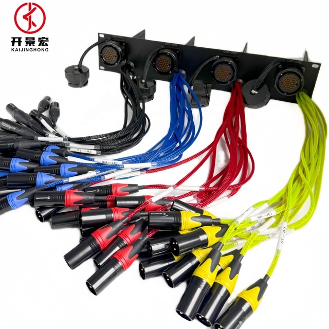 4*12 Channel Microphone Speaker Audio Splitter 37Pin 4 Way Patch Panel