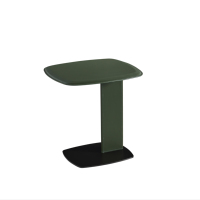 Meuble de salon moderne en travertin naturel, table d'angle avec base en métal, table d'appoint pour villa, hôtel, école, appartement