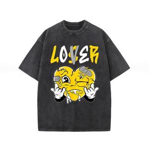 เสื้อยืดผ้าฝ้ายฟอก100% แนววินเทจสำหรับผู้ชายเสื้อฮิปฮอปแขนสั้นผ้าคอตตอนไซส์ใหญ่พิเศษพิมพ์ลายดิจิตอล - Product Image 1