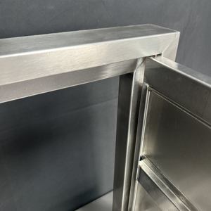 Isla de barbacoa de cocina al aire libre de acero inoxidable comercial VICTORY para suministros de restaurante con puerta de armario integrada - Product Image 3