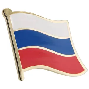 Yangle Gift Hot Sale Custom Zacht Hard Email Reversspeld Russia Flag Metal Badge Souvenir