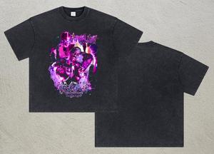 T-shirt da uomo casual traspirante a maniche corte, lunghezza lunga, stampa serigrafica, 100% cotone, nero, vestibilità ampia - Produttore <span class=keywords><strong>di</strong></span> abbigliamento - Product Image 5