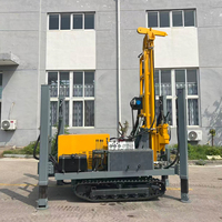 Foreuse hydraulique portative sur chenilles pour puits d'eau, profondeur 200m-500m