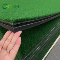 Tapis de golf Fairway Real Feel 15 mm en nylon, gazon 4 couches, couche de ressort 3D, protection des poignets, intérieur/extérieur, pour practice de golf