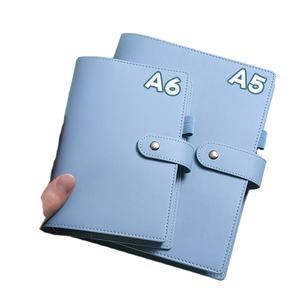 Carnet à feuilles mobiles en PU A5A6 Carnet à couverture souple Journal de notes grand livre journal Fournitures scolaires personnalisable - Product Image 1