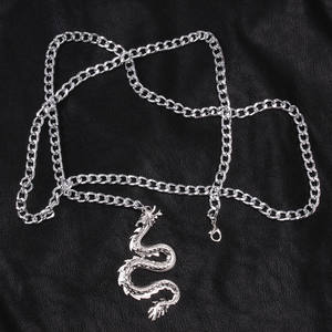 Gold Dragon Pendant Necklace <b>Chain</b> Unisex Everyday Wear Fine Jewelry - Product Image 3