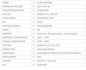 Litecent عالية الطاقة أدى الكوز النازل 40 واط 60 واط 80 واط التصميم الحديث IP20 قابل للتعديل أسفل الأضواء - Product Image 5