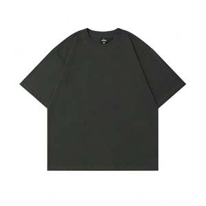 MT2756 suministro de fábrica al por mayor personalizado 270 Gsm 100% algodón hombro caído Camisetas de gran tamaño para hombres - Product Image 2