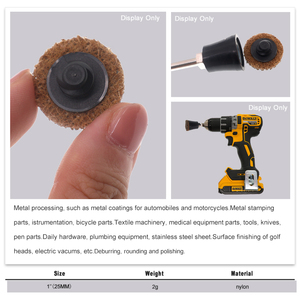 <span class=keywords><strong>Disque</strong></span> de ponçage à changement rapide de 1 pouce, grain 60-320, disques abrasifs pour le conditionnement de surface, le polissage de la peinture et le débavurage - Product Image 3