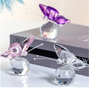 Figuras de Animales de Cristal Colorido, Mariposa al por Mayor para Regalos de Boda, Caja de Papel de Amor, Arte Popular, Mosaico Transparente - Product Image 6