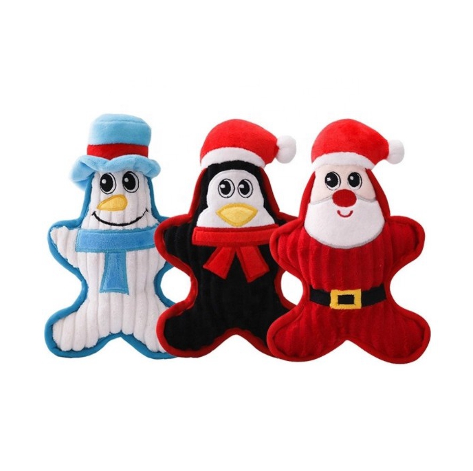 Пищалка Рождественский Снеговик собака жевательная игрушка для домашних животных Санта