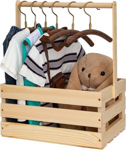 3 confezioni artigianali in legno di pino naturale non finito cassette regalo per bambini con manico - Product Image 5