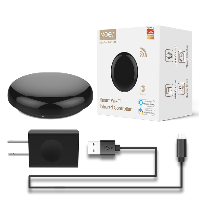 Tuya WiFi IR Universal Remote Controller Smart Home Infrared Automatic TV Air Conditioner Remote Alexa Google Plastic