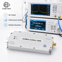 Módulo Amplificador de Potencia RF GaN Multibanda de Alta Potencia y Alta Eficiencia, 100W, Ultra Bajo Ruido, 433MHz-5.8GHz, DC28V, Pin RF