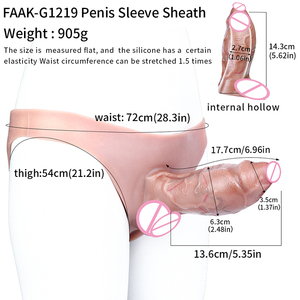 FAAK 7 Inch Big Silicone Hollow Dildo Pants Reusable Male <strong>Penis</strong> Sleeves Real Dildo Pants Sex Toys for Woman Lesbian <strong>Bigger</strong> <strong>Penis</strong> - Product Image 6
