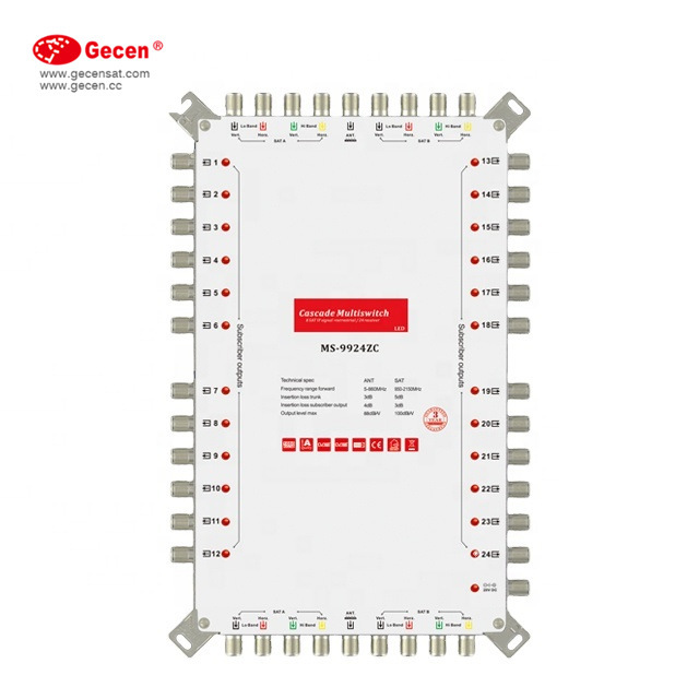 Gecen 9 in 24 Out Satellite Multiswitch