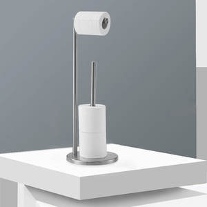 Portarotolo Elegante e Resistente per <span class=keywords><strong>Bagno</strong></span> e Cucina, Supporto per Carta Igienica a Doppio Tubo con <span class=keywords><strong>Ventosa</strong></span> in Acciaio Inox - Product Image 5