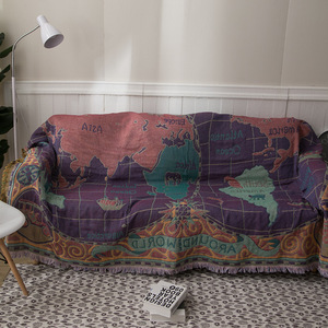 Commercio all'ingrosso europeo e americano mappa del dio del <span class=keywords><strong>sole</strong></span> personalizzato Jacquard copridivano coperta intrecciata arazzo - Product Image 2
