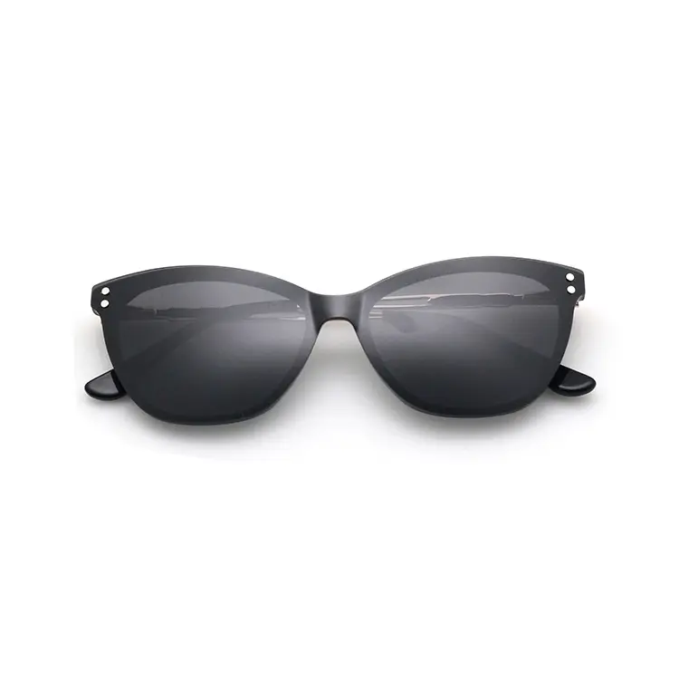 Gafas de sol polarizadas Retro Para hombre y mujer, lentes de sol antideslumbrantes, transparentes, con Clip, UV400