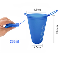 Gobelets souples d'hydratation personnalisés avec logo, 200 ml et 250 ml, avec anneau, légers, pour la course de marathon et les compétitions
