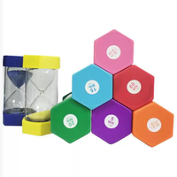 Minuteur hexagonal vintage rétro de 1 à 30 minutes, en verre incassable, cadeau pour enfants, pour la décoration et la mesure du temps, rotatif