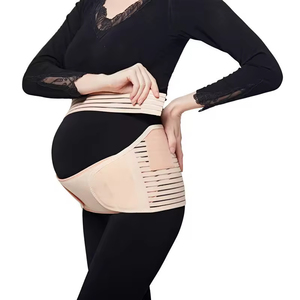 Faja de Maternidad Elástica Ajustable XXL de Nailon Transpirable con Banda de Algodón para Mujeres Embarazadas que Brinda Protección <span class=keywords><strong>Abdominal</strong></span> - Product Image 2