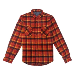 Commercio all'ingrosso OEM uomo personalizzato comodo Casual autunno Check camicia di flanella a quadri <span class=keywords><strong>rosso</strong></span> Plus Size cotone 100% per gli uomini - Product Image 5