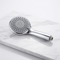 Douche à main 3 voies personnalisable OEM/ODM, vente en gros d'usine, pomme de douche ABS chromée 110 mm avec buses faciles à nettoyer