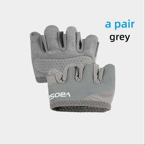 Gants unisexe à cinq doigts en polyester, <span class=keywords><strong>anti</strong></span>-crevasses, pour Pilates, Yoga Aérien, antidérapants, respirants, demi-doigts, vente en gros - Product Image 3